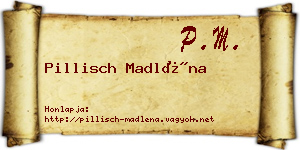 Pillisch Madléna névjegykártya